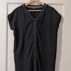 All Saints dress with leather detail